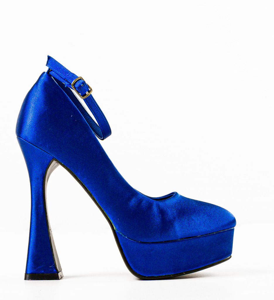 Pantofi cu toc Maisy Albaștri - Eleganță și Stil - imagine 5