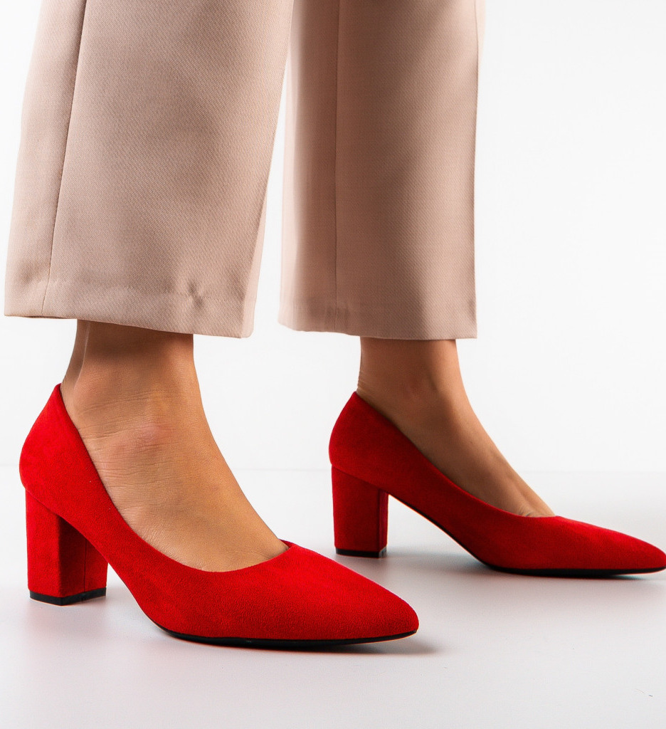 Pantofi dama Monty Rosii cu Toc - Eleganță Maximă - imagine 2