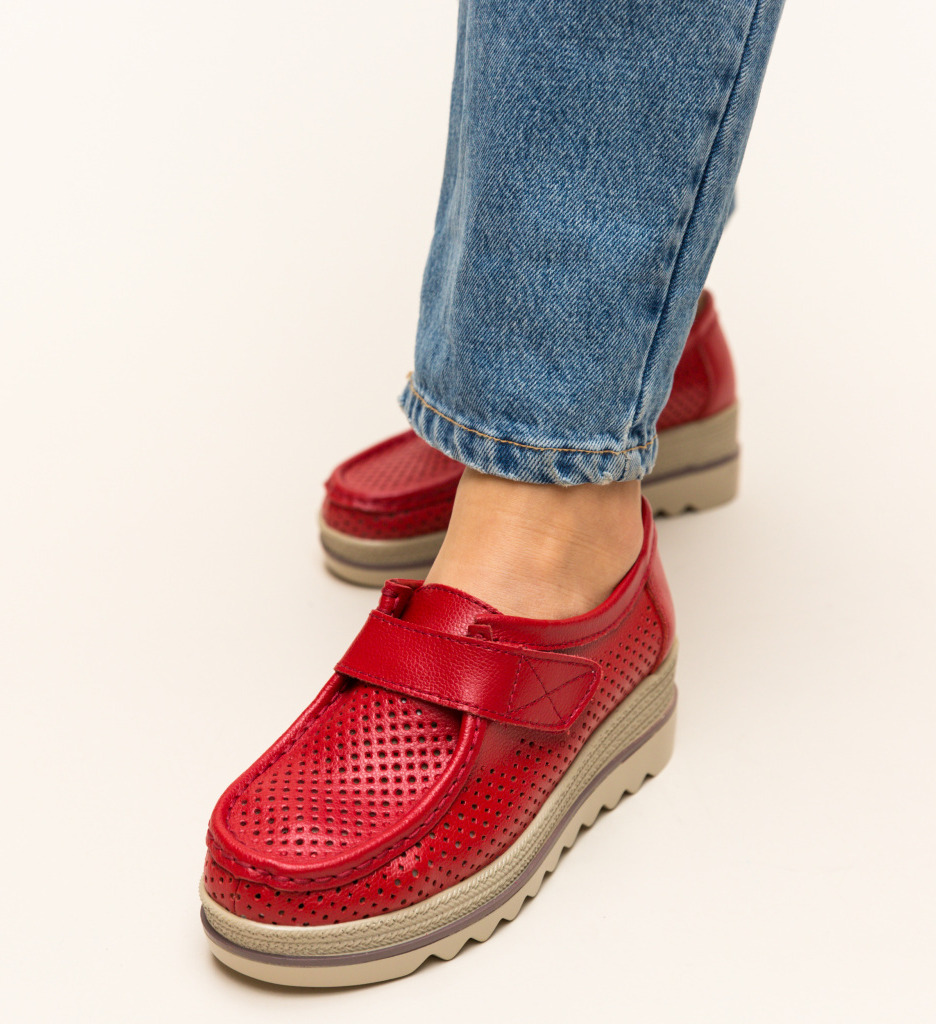 Pantofi Histria Rosii - Confort și Stil Casual - imagine 2