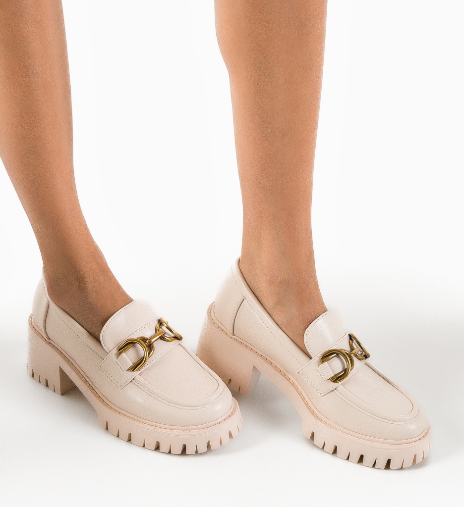 Pantofi Casual Minkello Bej | Confort Zilnic - imagine 4