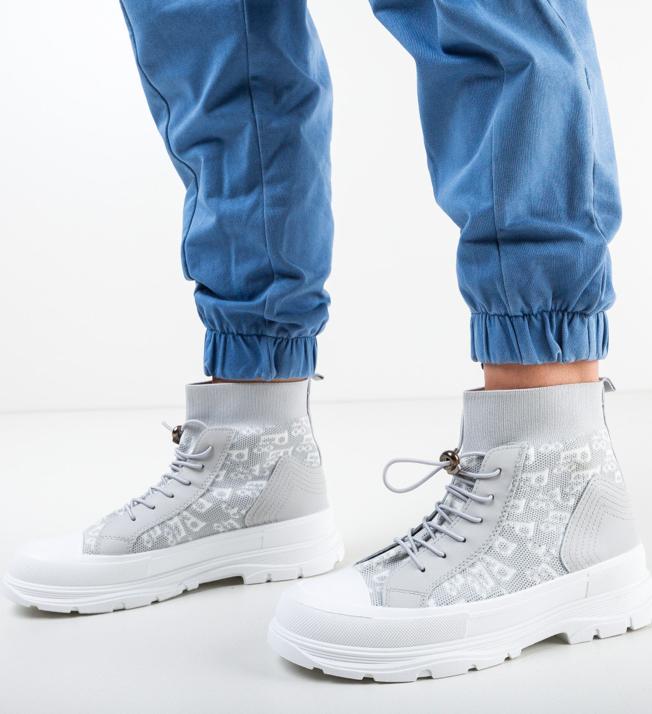 Ghete Dama Levine Gri | Eleganță Zilnică - imagine 2