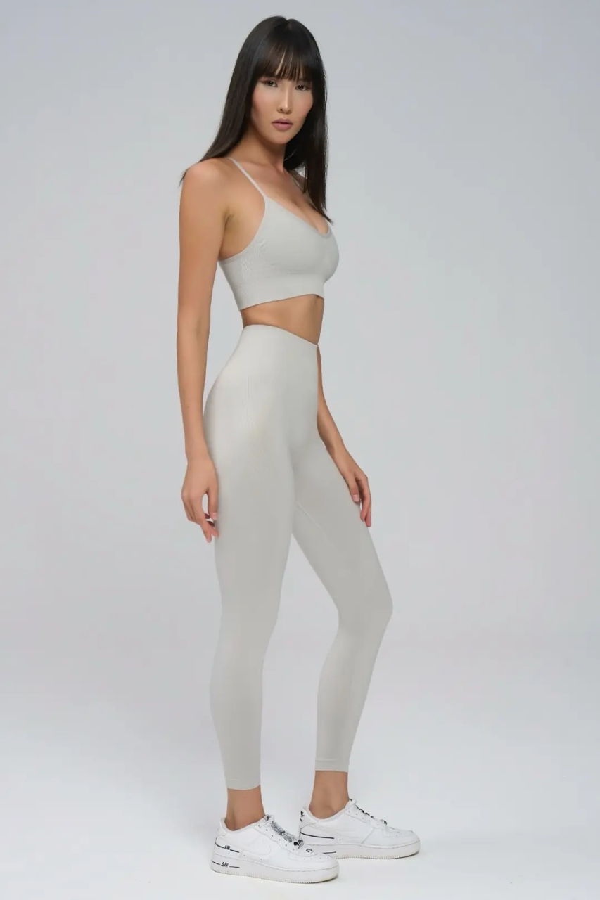 Colanți Seamless Push-Up Scrunch Marquise, gri deschis - imagine 4