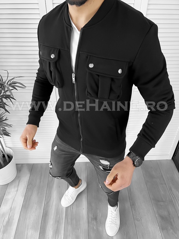Hanorac Barbati Negru Slim Fit K034