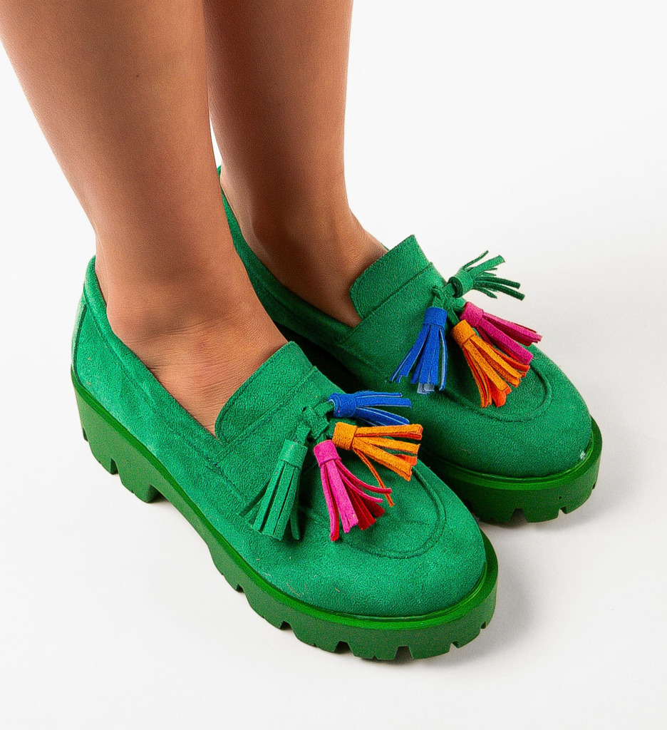 Pantofi Casual Dama Verzi - Confort si Stil - imagine 2