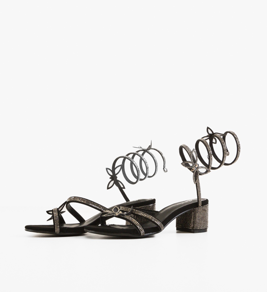 Sandale cu Toc Margret Negre | Eleganță - imagine 4