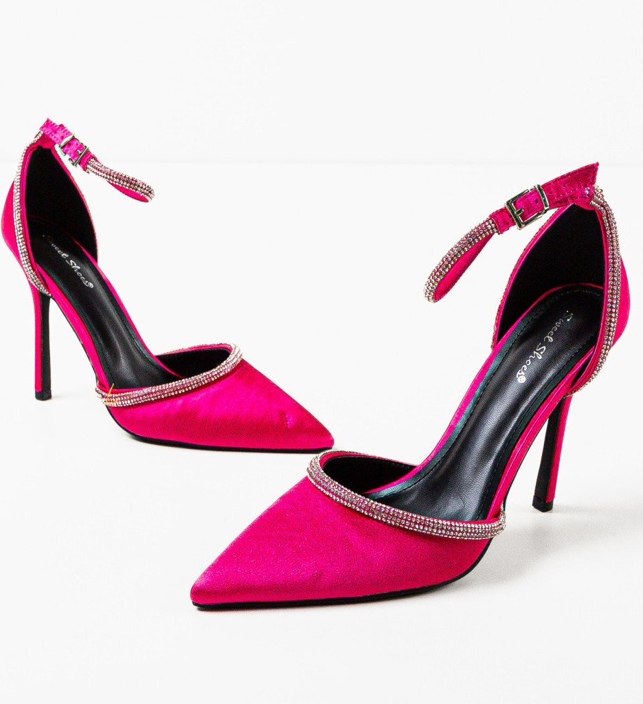 Pantofi Toc Fuchsia Eleganți - Design Modern - imagine 6