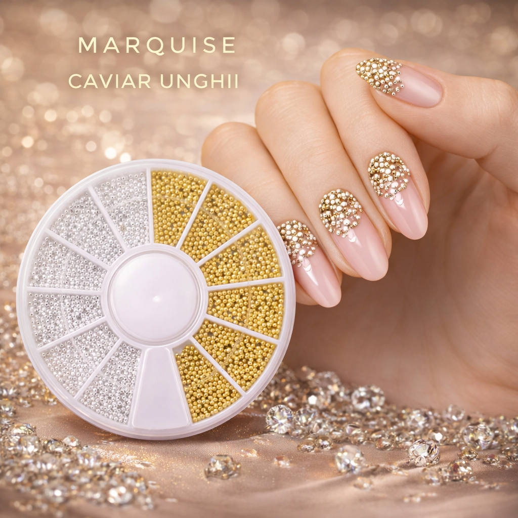 Caviar Unghii Marquise Rose Gold - Manichiură Spectaculoasă - imagine 3