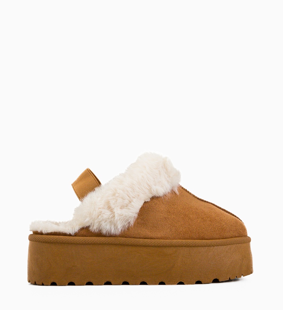Papuci Ug Kepto Camel - Confort & Stil - imagine 4