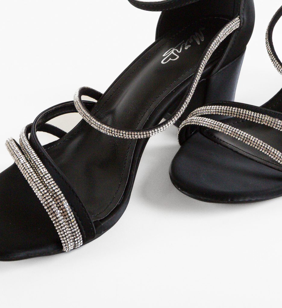 Sandale cu toc Lynia Negre – Eleganță și Stil - imagine 6