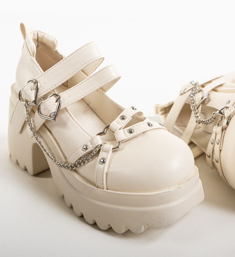 Pantofi Casual Dama Ykeaz Bej | Confort si Stil - imagine 7