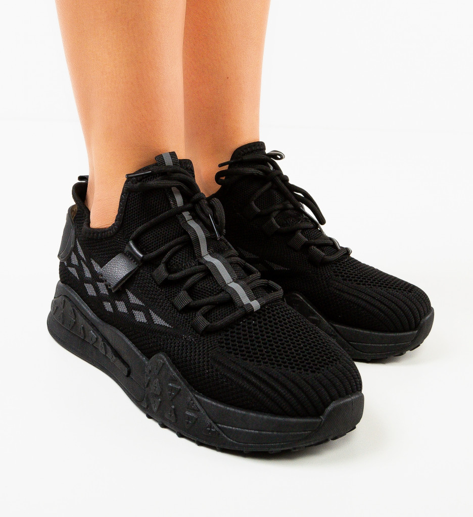 Sneakers Dama Venyns Negri - Confort și Stil - imagine 3