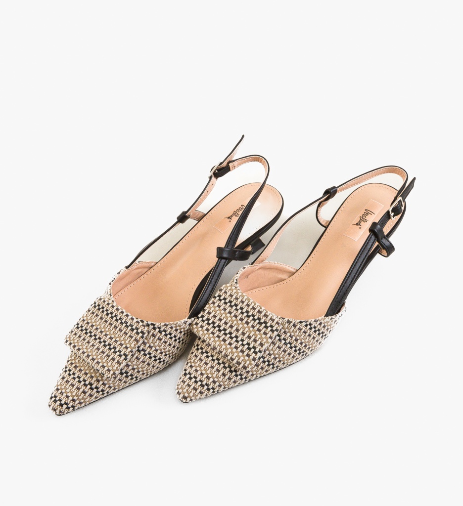 Pantofi Dama Calvin Negri Eleganți cu Toc - imagine 3