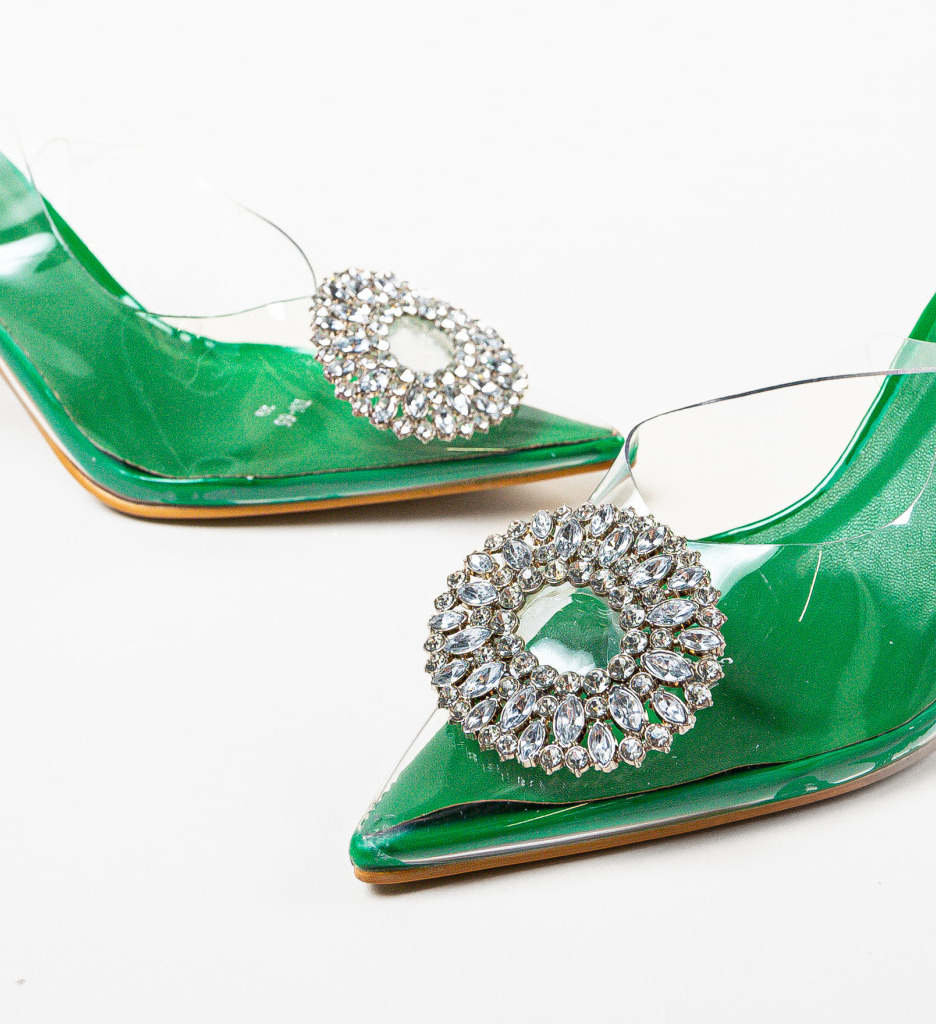Pantofi cu Toc Ecaterina Verzi | Eleganță Asigurată - imagine 6