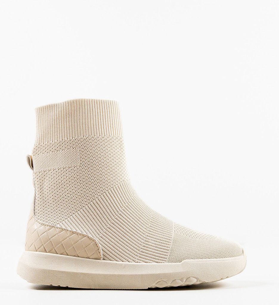 Sneakers Noor Bej Dama - Confort Urban - imagine 4