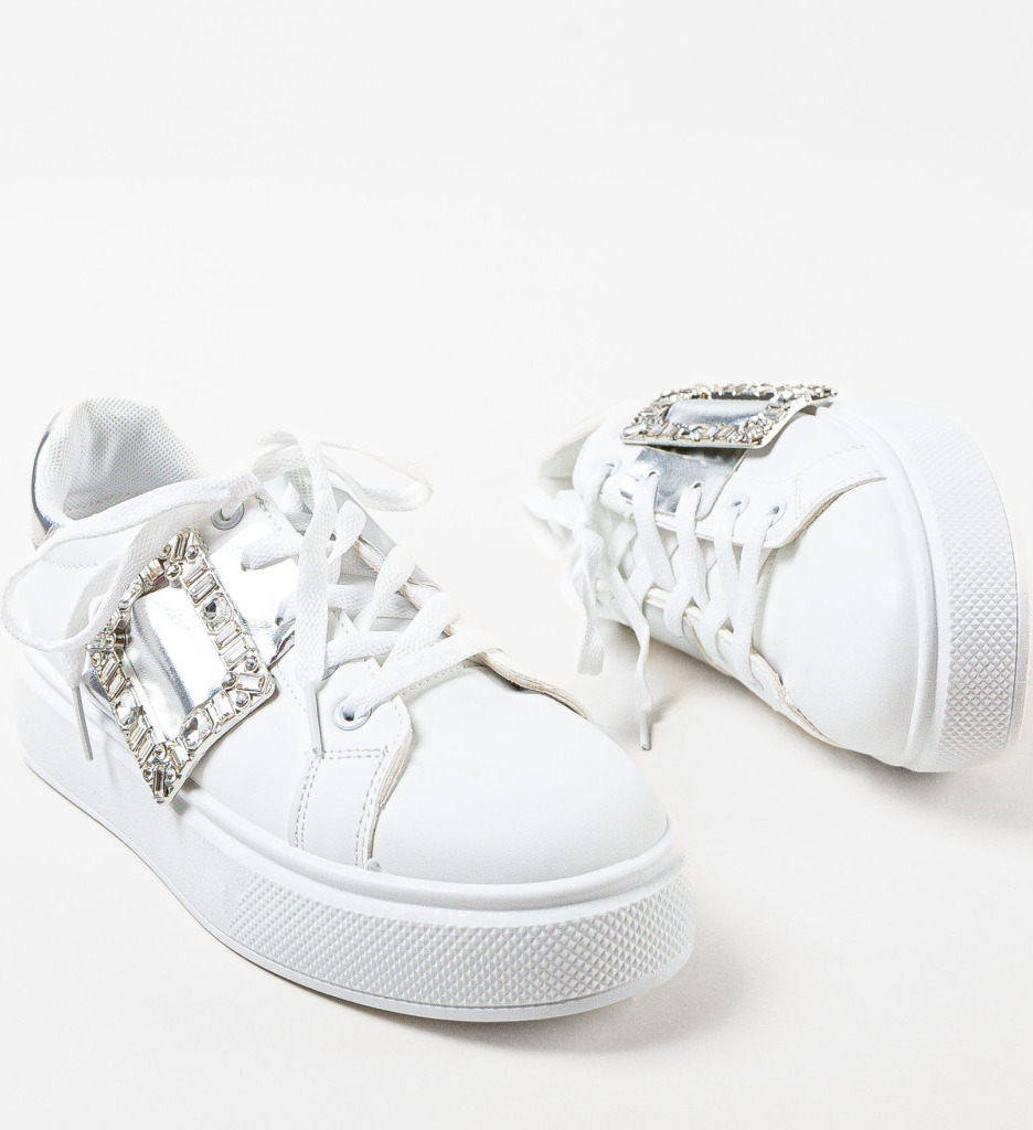Sneakers Dama Harper Albi - Confort și Stil - imagine 6