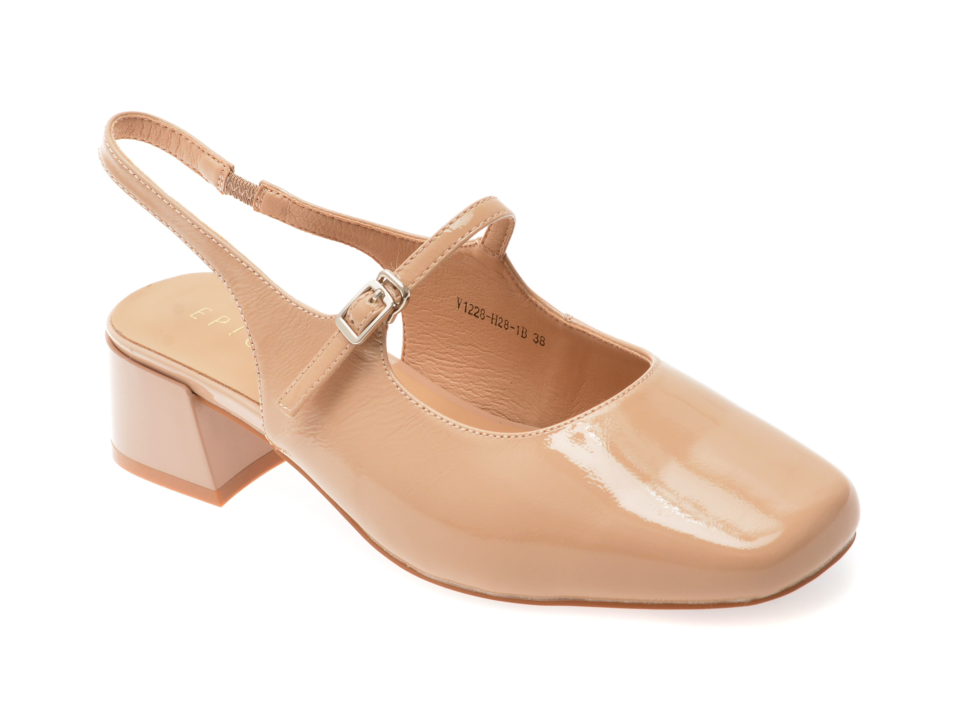 Pantofi Epica Nude Piele Lacuită | Eleganță