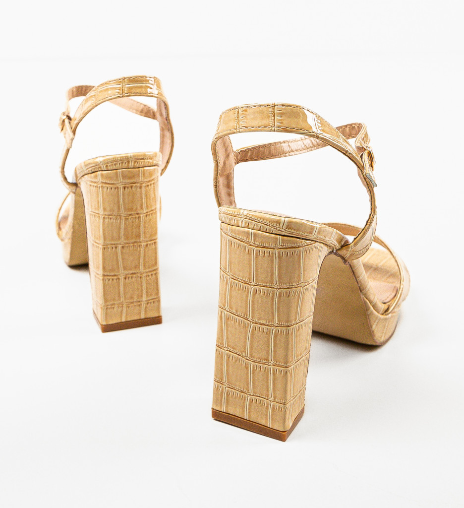 Sandale Toc Ayafy Bej | Design Elegant - imagine 14