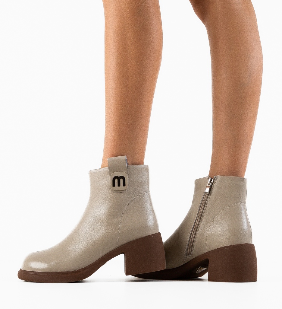 Botine Dama Bej Safta | Eleganță și Stil