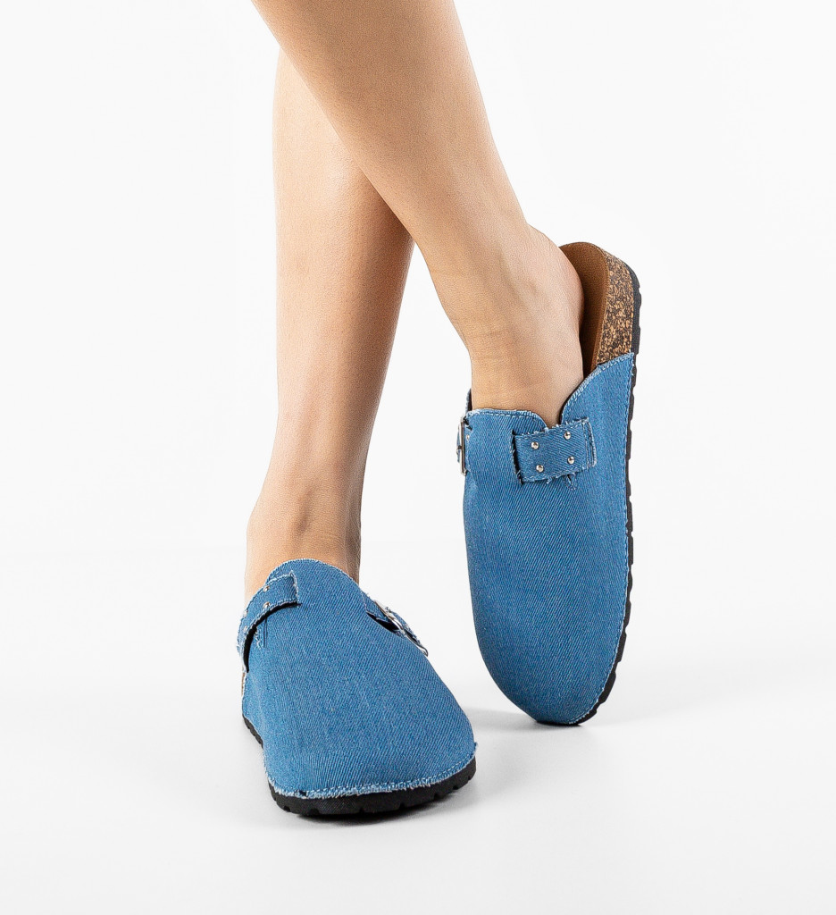 Papuci Neckar Albastri - Confort Casual - imagine 2