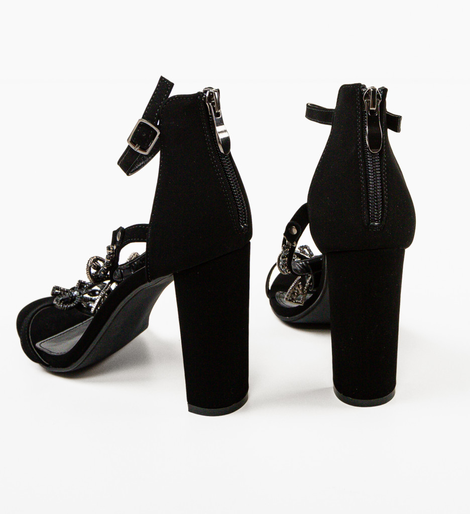 Sandale cu toc Sava Negre - Eleganță maximă - imagine 8