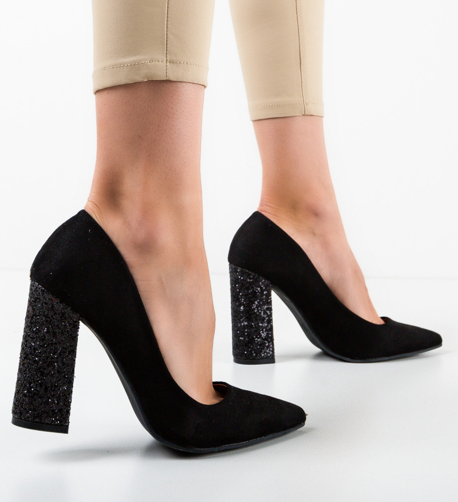 Pantofi Clarke Negri Eleganți cu Toc