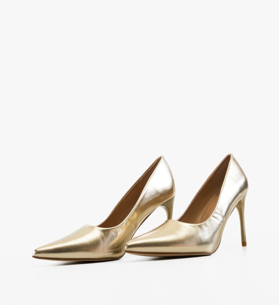 Pantofi Stiletto Neybar Aurii - Eleganță Maximă - imagine 6