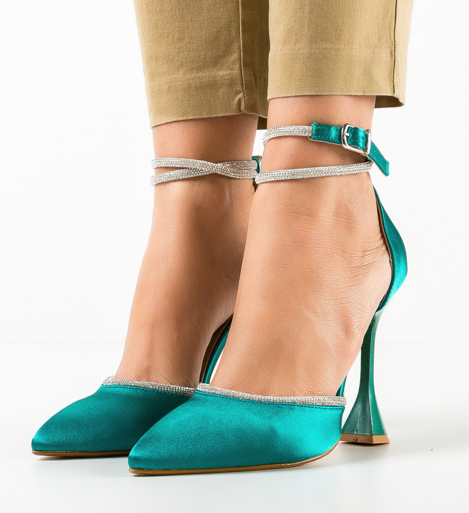 Pantofi Shug Verzi cu Toc - Eleganță și Stil - imagine 4