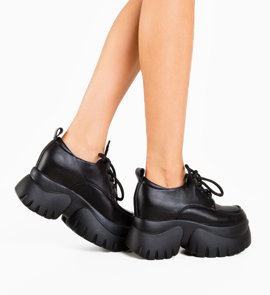Pantofi Casual Sajna Negri | Confort și Stil - imagine 2