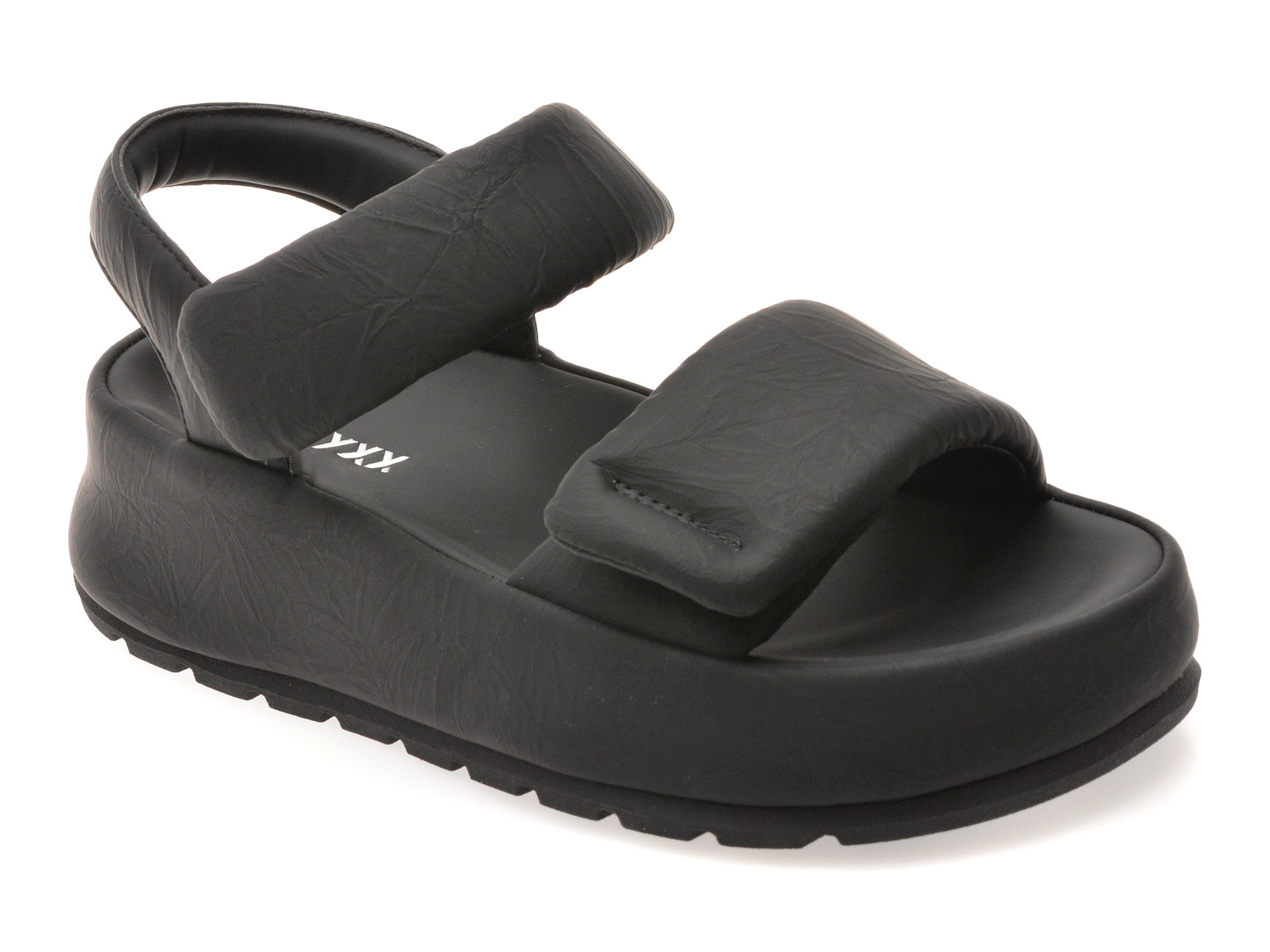 Sandale GRYXX Negre din Piele Ecologică