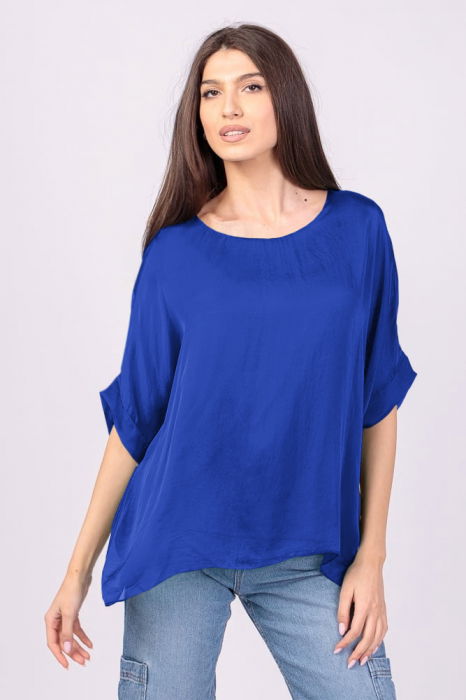 Bluza Matase Shopika cu Funda Albastra