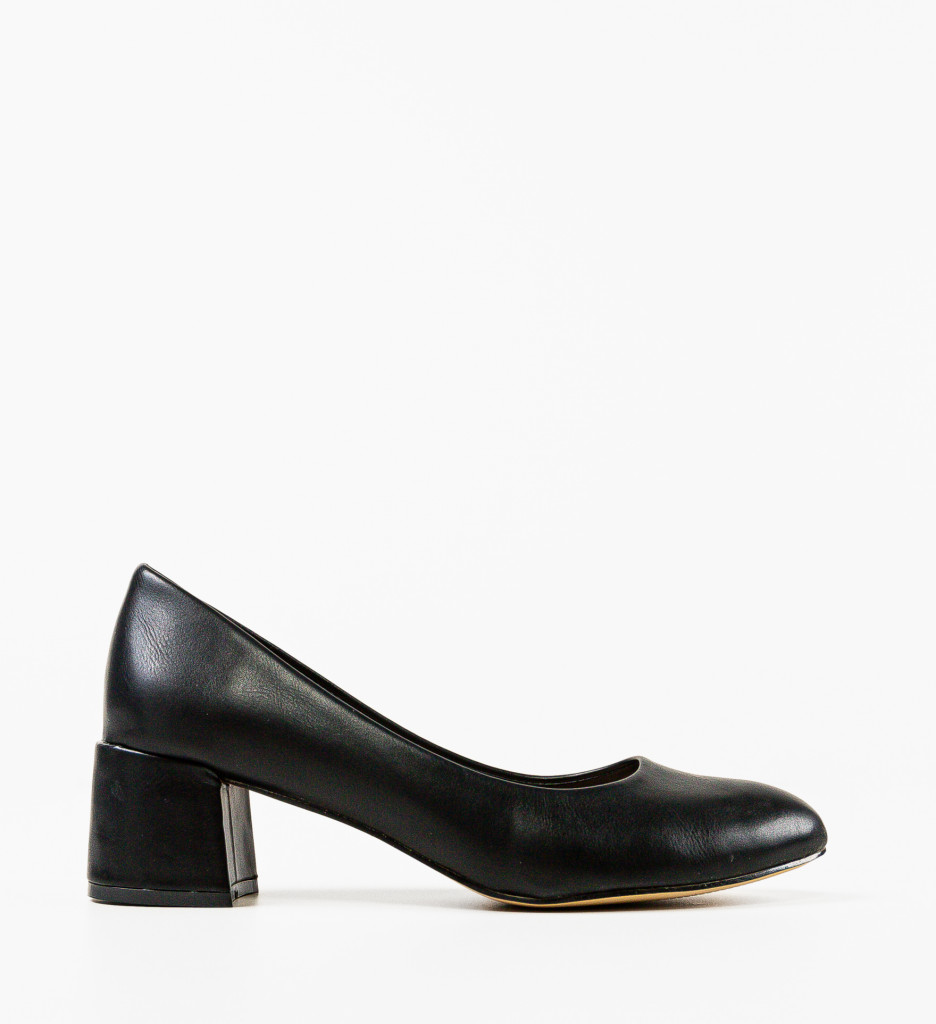 Pantofi Bubay Negri Eleganți cu Toc - imagine 5