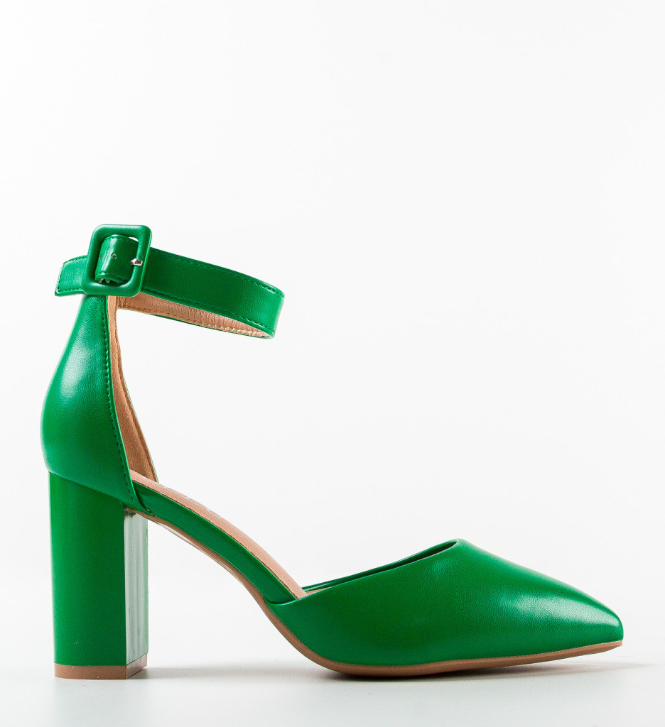 Pantofi Kole Verzi cu Toc - Eleganță și Stil - imagine 5