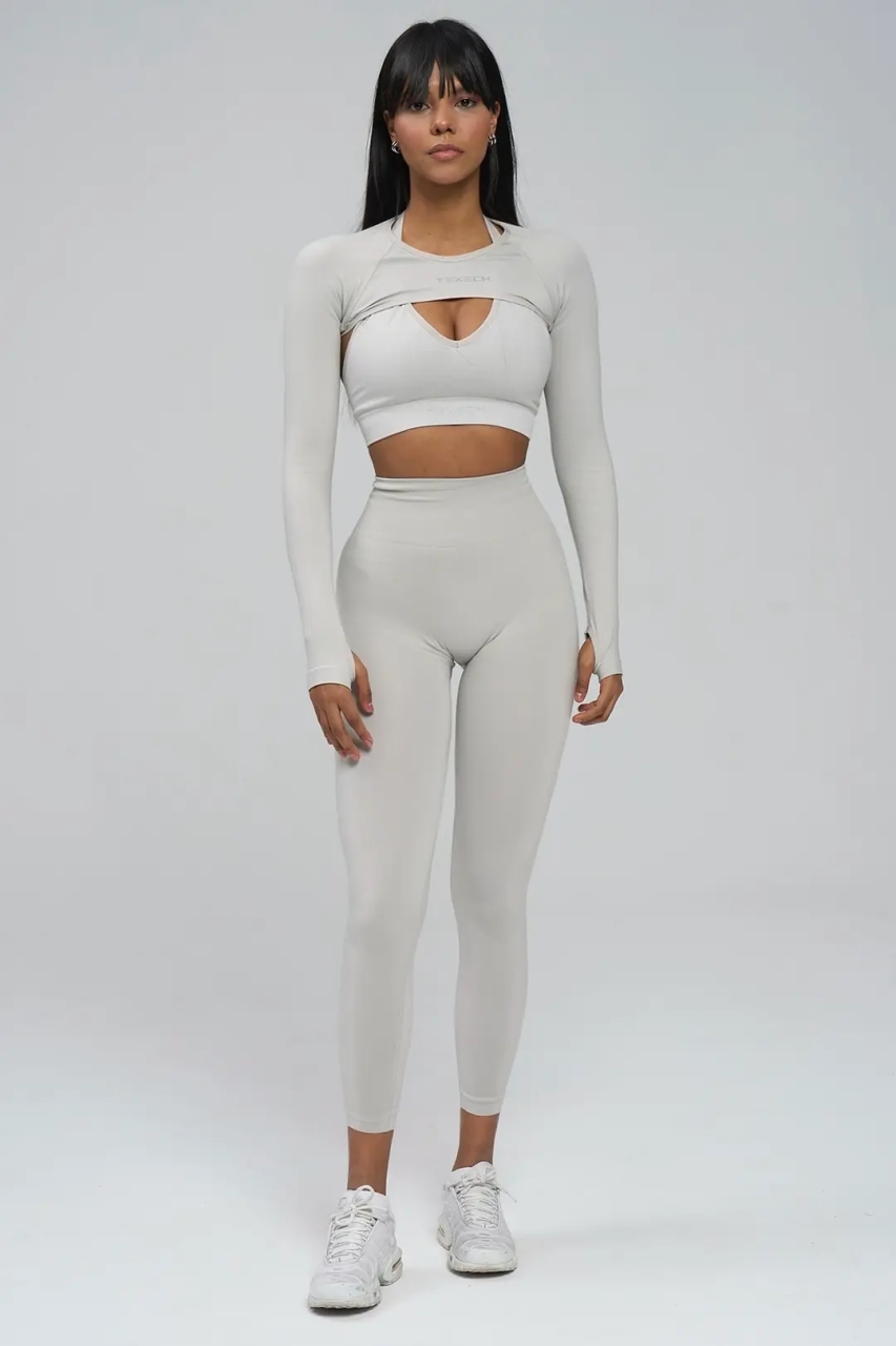 Colanți Seamless Push-Up Scrunch Marquise, gri deschis - imagine 5
