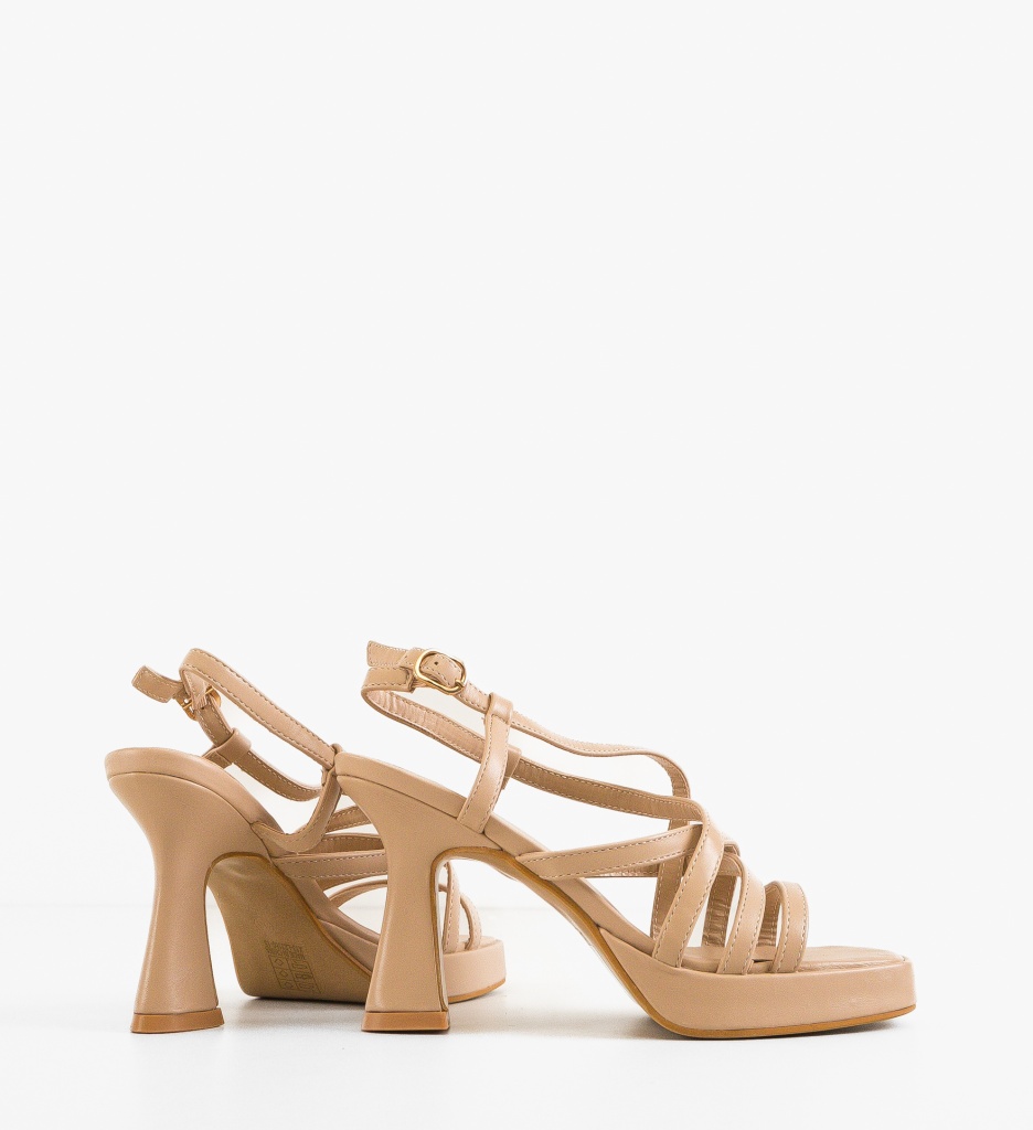 Sandale Eddie Nude | Eleganță și Confort pe Toc - imagine 3