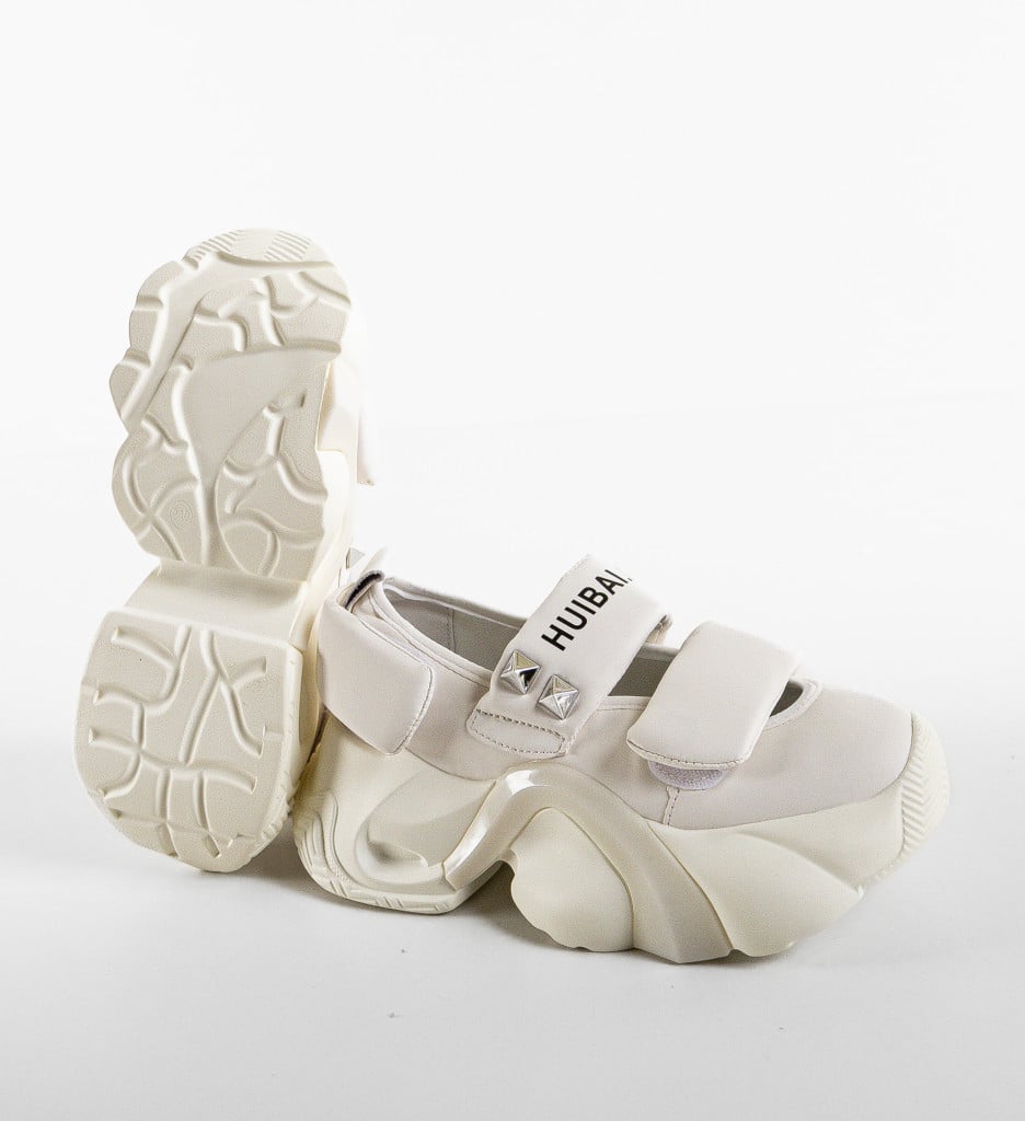 Pantofi Casual dama Huibai Albi - Confort și Stil - imagine 14