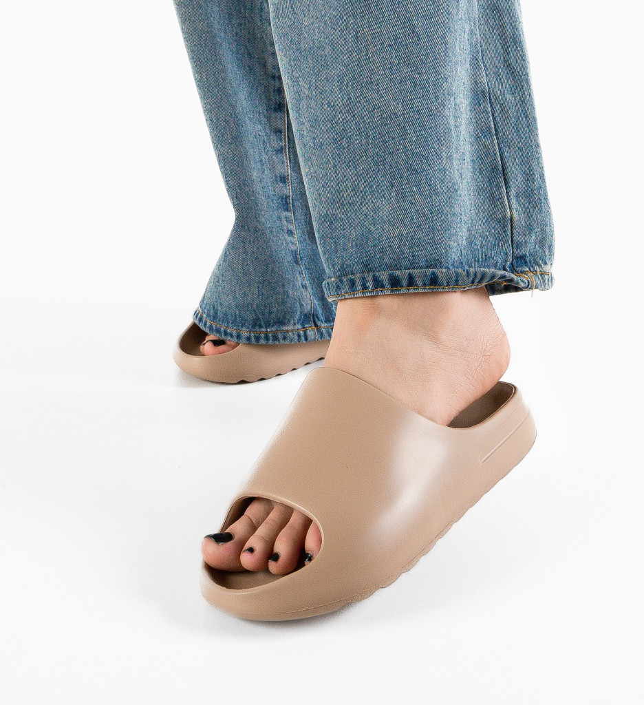 Papuci Dama Elise Khaki - Confort și Eleganță - imagine 2