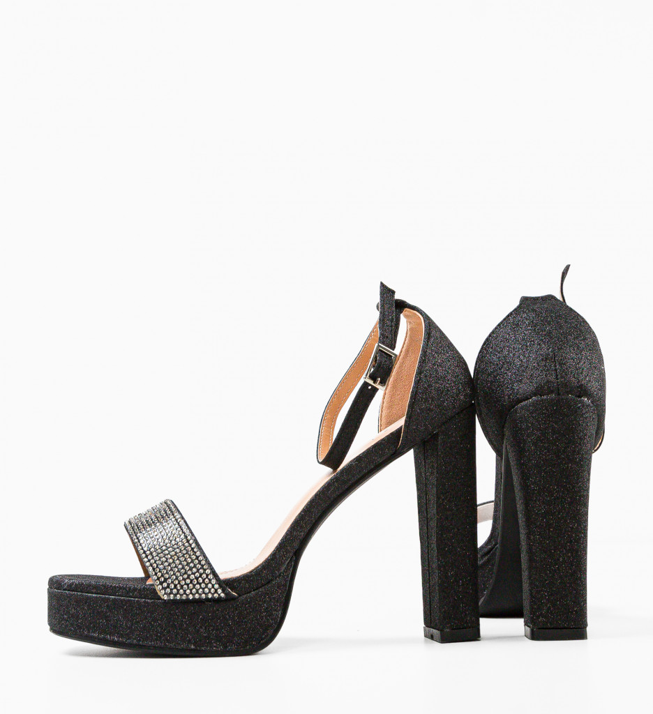 Sandale cu Toc Chus Negre | Eleganță - imagine 7
