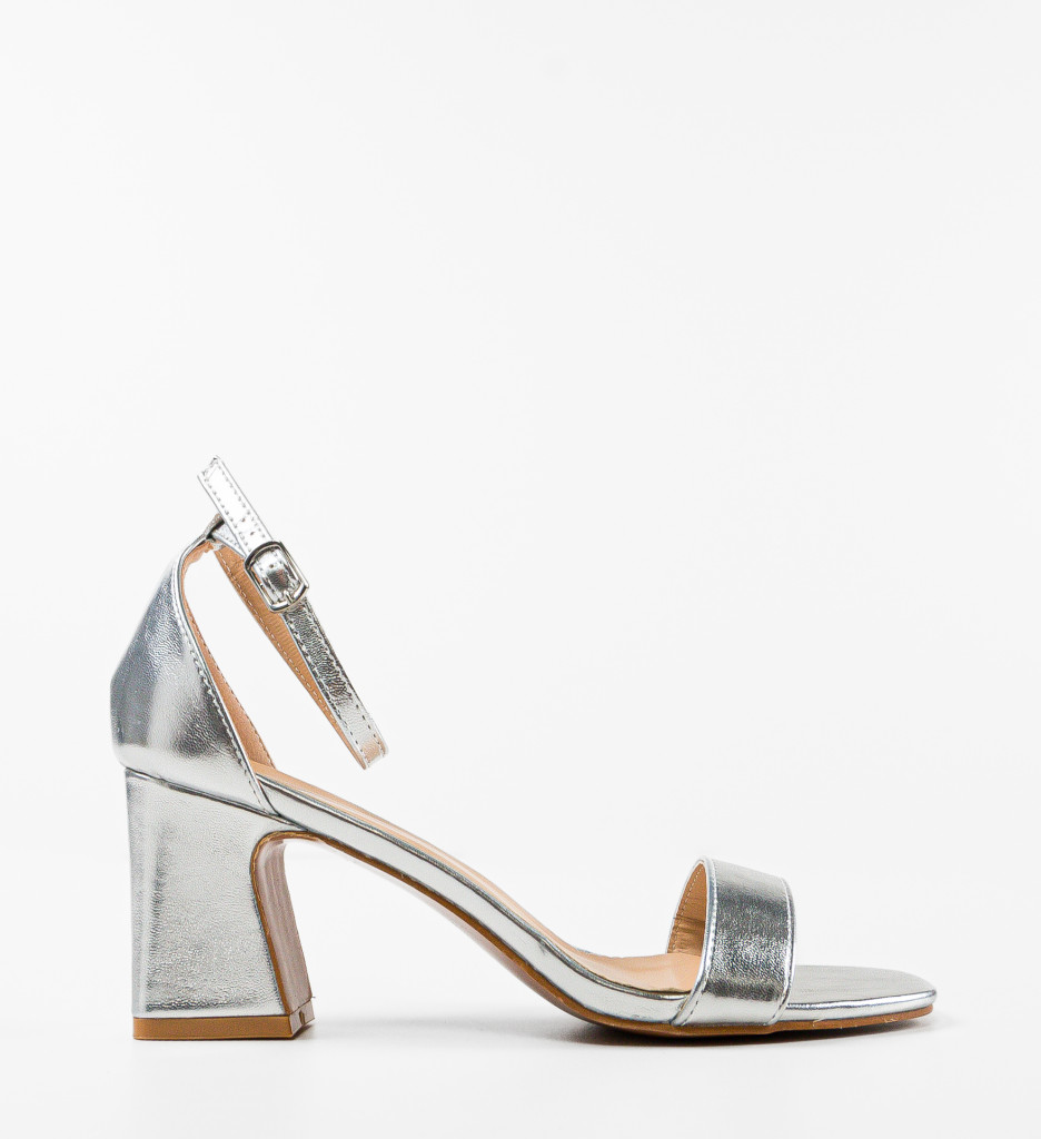 Sandale Toc Imma Argintii | Eleganță Asigurată - imagine 5