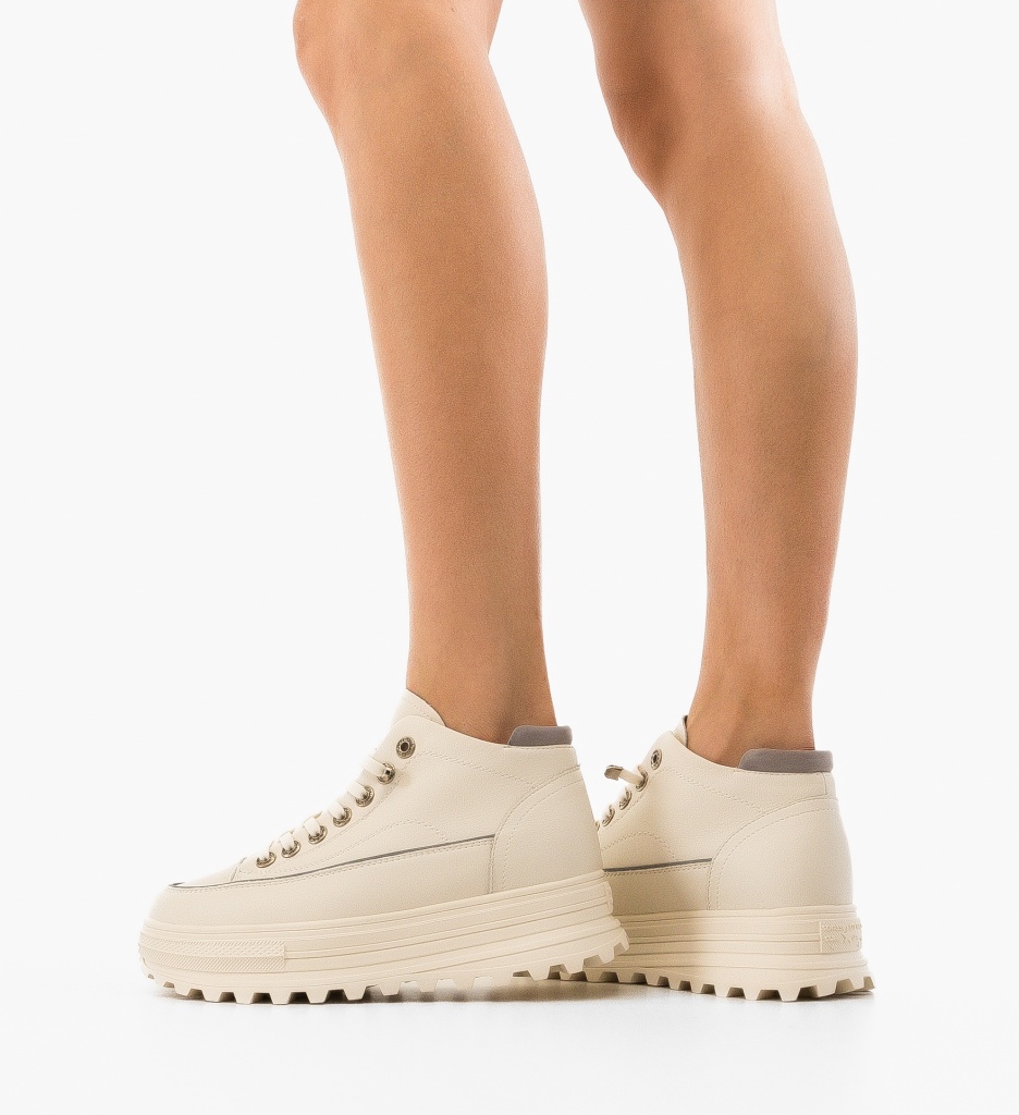 Sneakers Dama Milane Albi - Confort și Stil - imagine 2