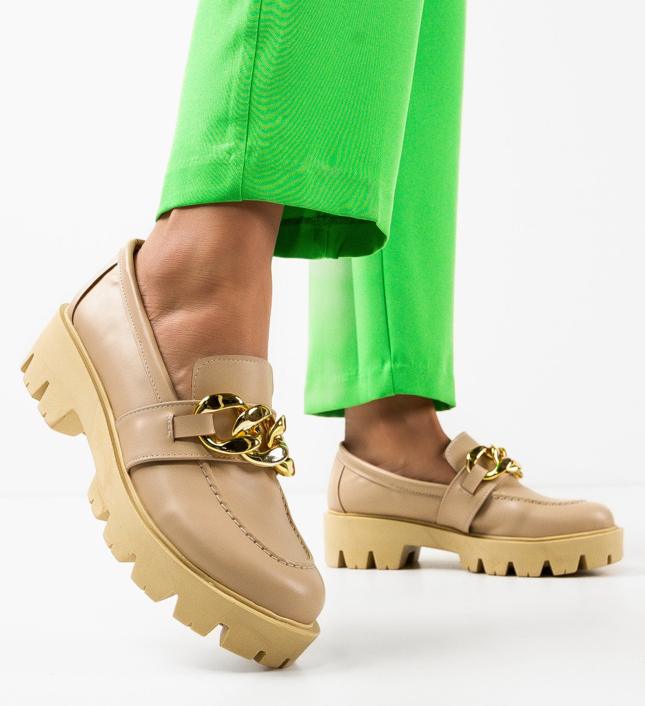 Pantofi Casual Dama Gely Bej | Confort - imagine 2