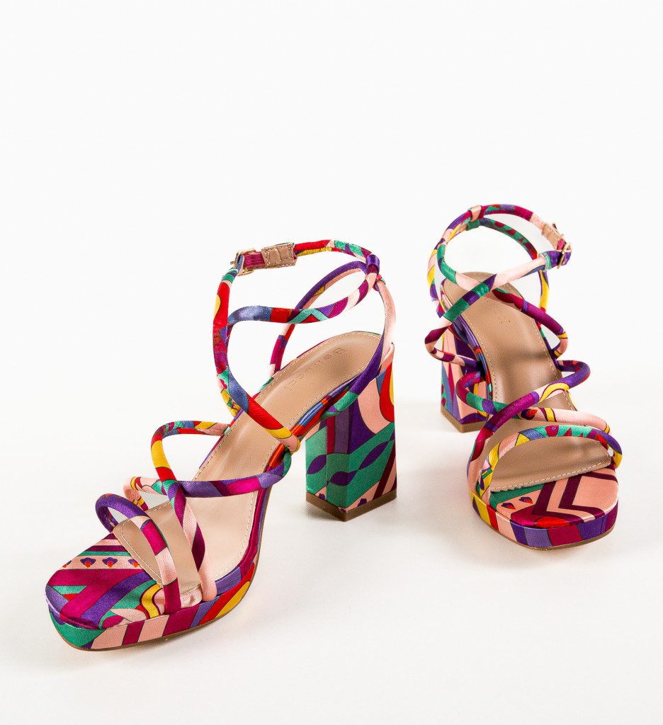 Sandale dama Vandrisse Multi cu toc elegant - imagine 8