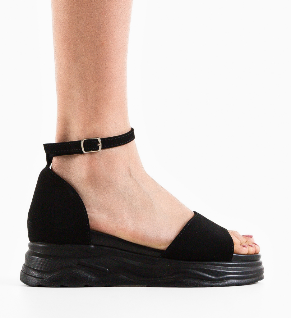 Sandale Dama Pernik Negre - Confort & Stil - imagine 4