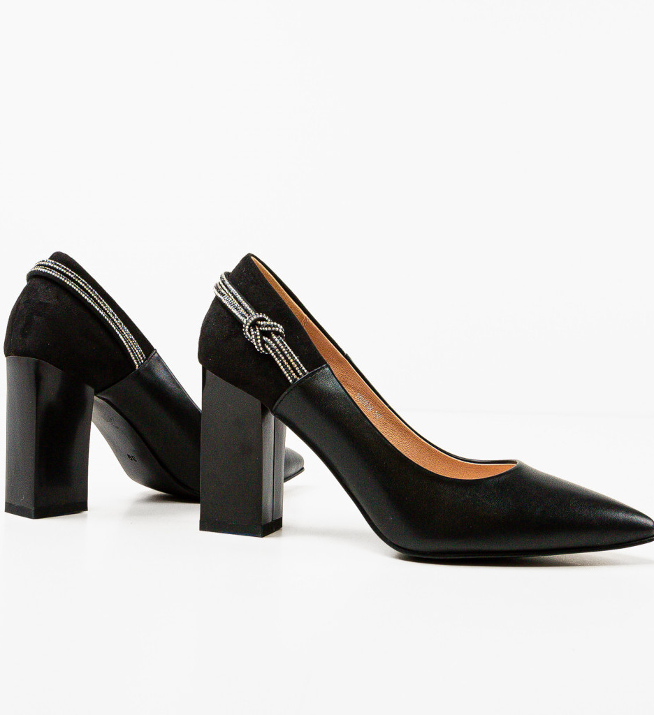 Pantofi Gergina Negri - Eleganță și Stil - imagine 5