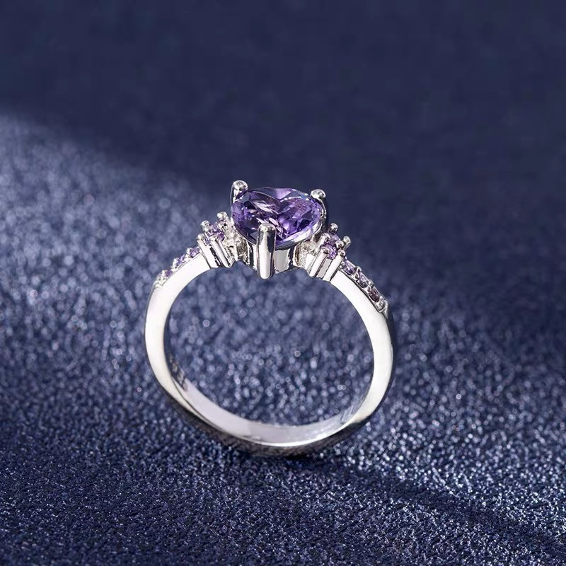 Inel Argint Amanda JW628 cu Zirconiu Mov - imagine 5