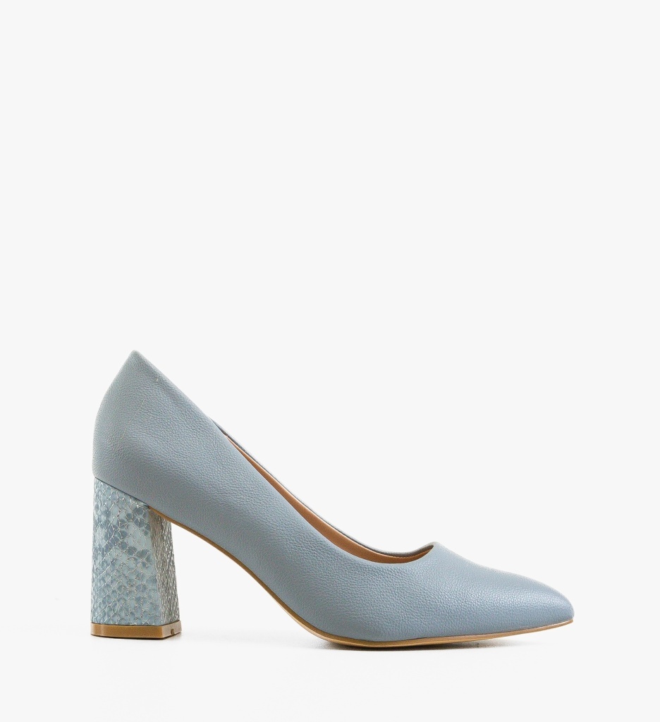 Pantofi Dama Jaylen Albaștri cu Toc Eleganți - imagine 6
