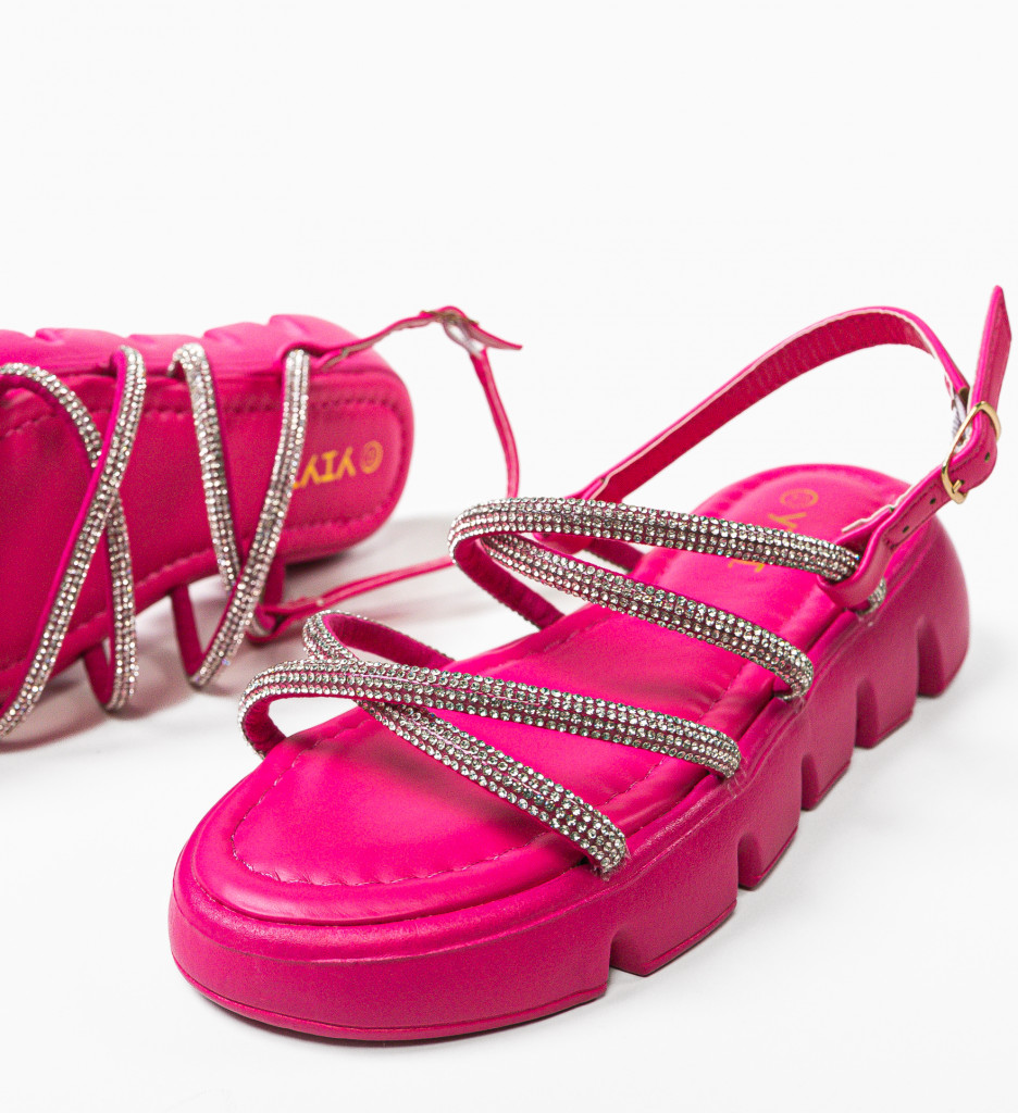 Sandale Dama Teysty Fuchsia - Eleganță și Stil - imagine 7