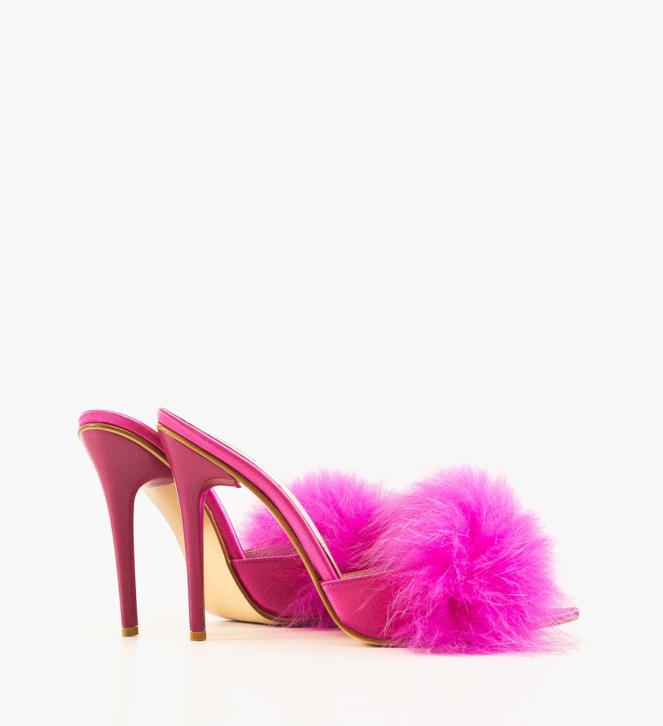 Saboti Dama Puffo Fuchsia - Eleganță și Confort - imagine 5