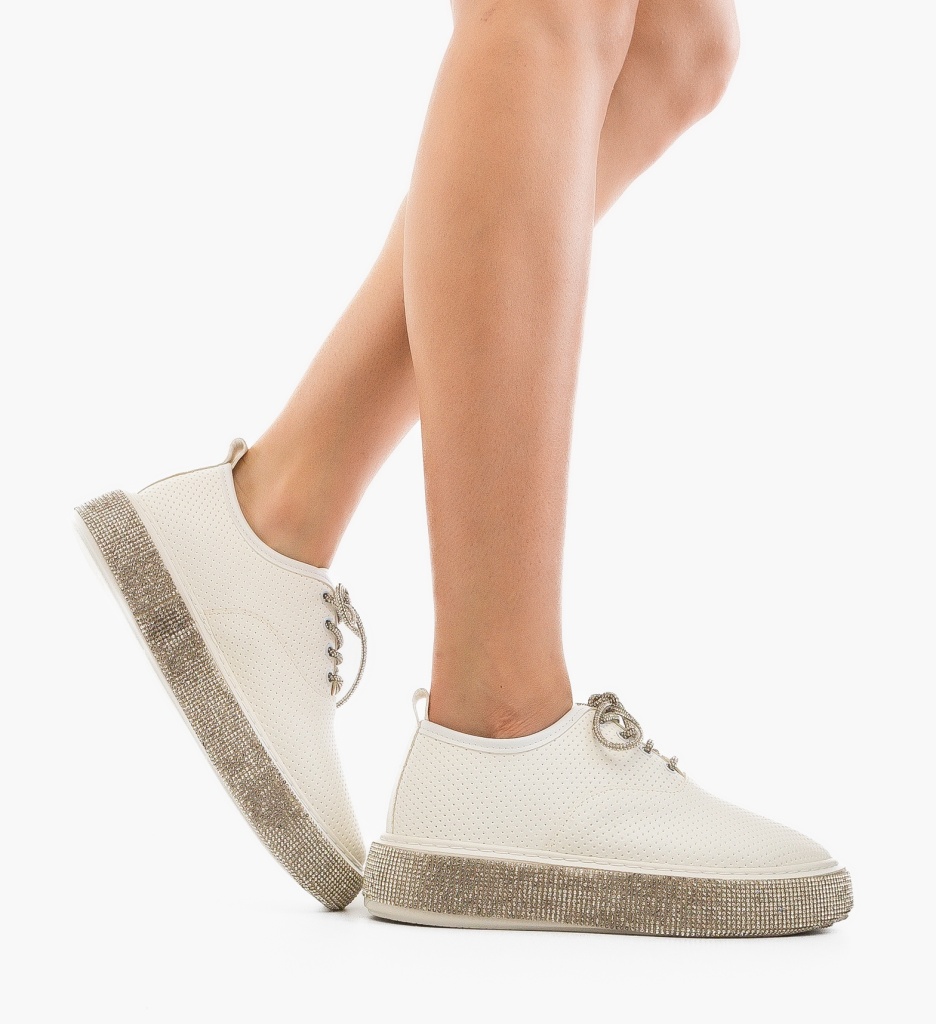 Sneakers Dama Albi Comozi si Stilati - imagine 3