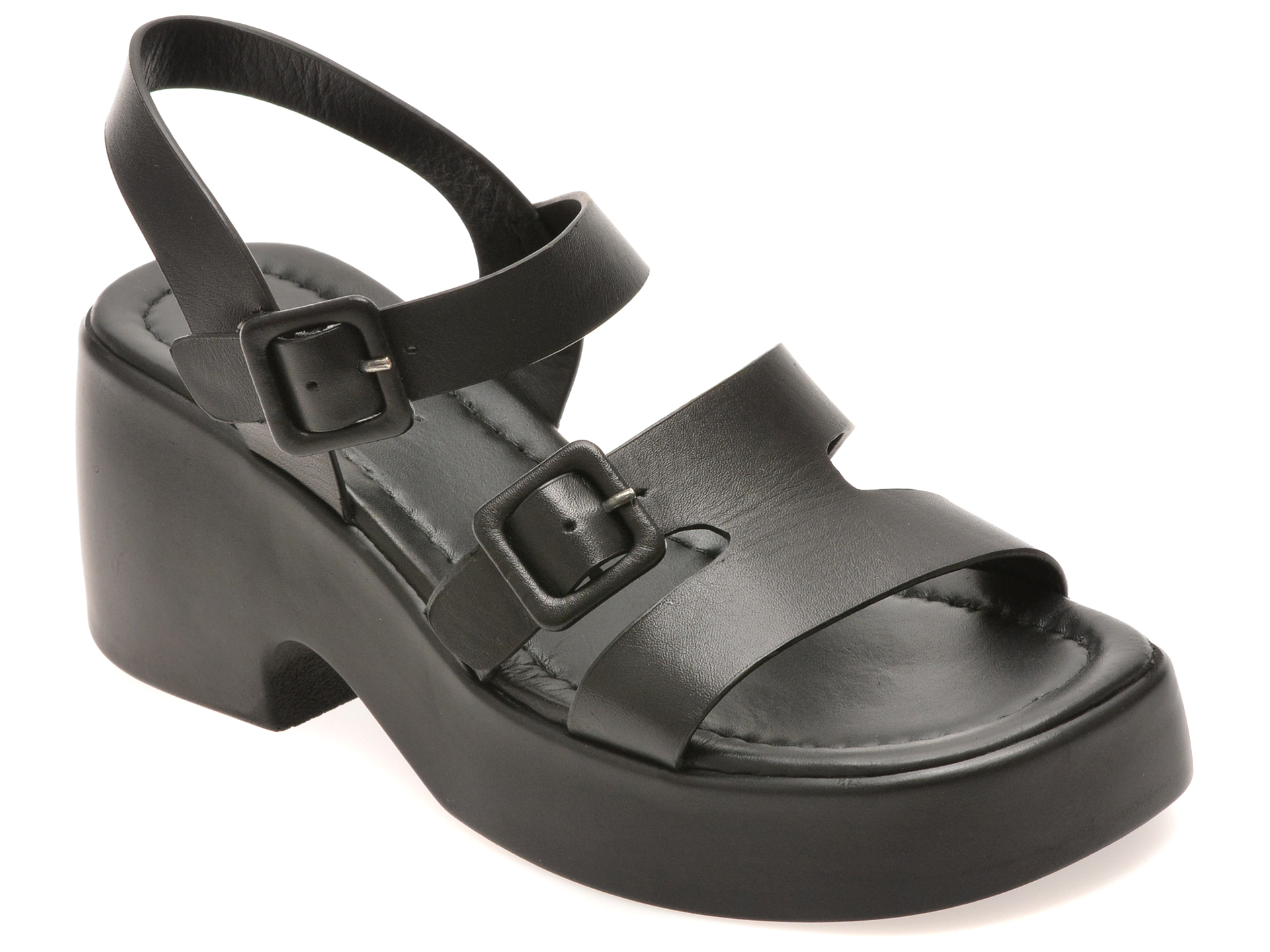 Sandale GRYXX Negre din Piele Naturală