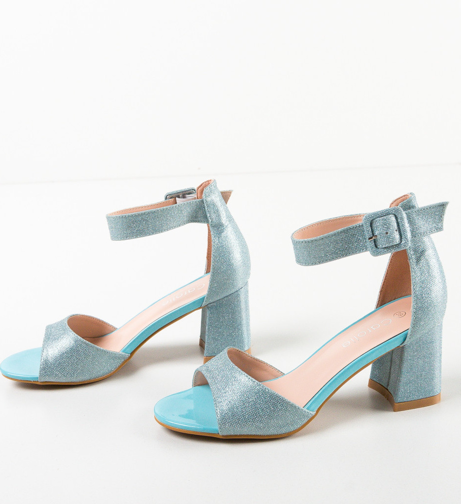 Sandale cu Toc Albastre Maddox | Eleganta Maxima - imagine 7